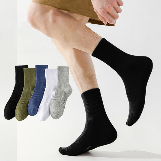 Chaussettes épaisses de couleur unie grande taille (5 paires)