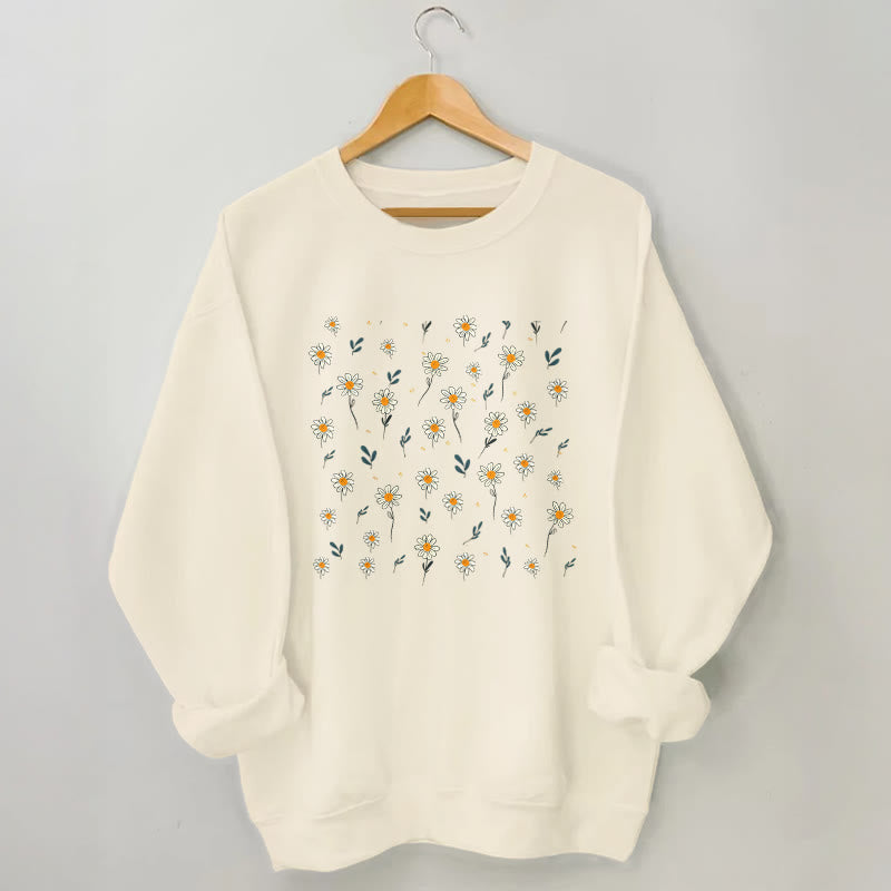 Sweat-shirt Daisy grande taille - Abricot - 3XL - image 0