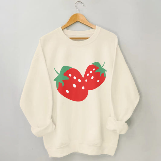 Sweat-shirt fraise grande taille - Abricot - 3XL - image 0