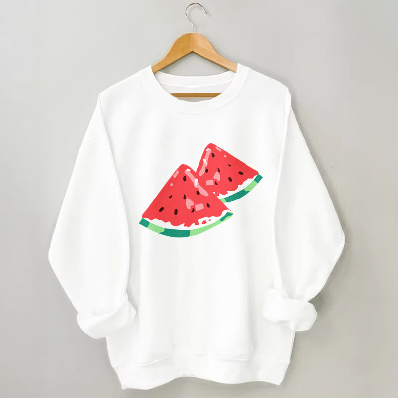 Sweat-shirt pastèque grande taille - Blanc - 3XL - image 3