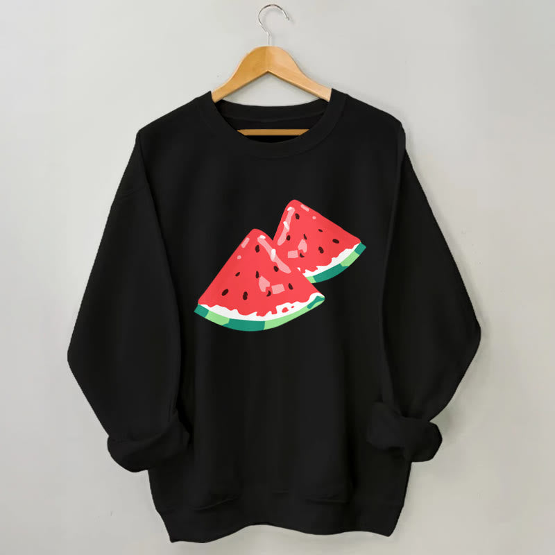 Sweat-shirt pastèque grande taille - Noir - 3XL - image 2