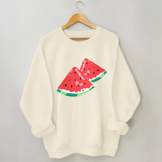 Sweat-shirt pastèque grande taille - Abricot - 3XL - image 1