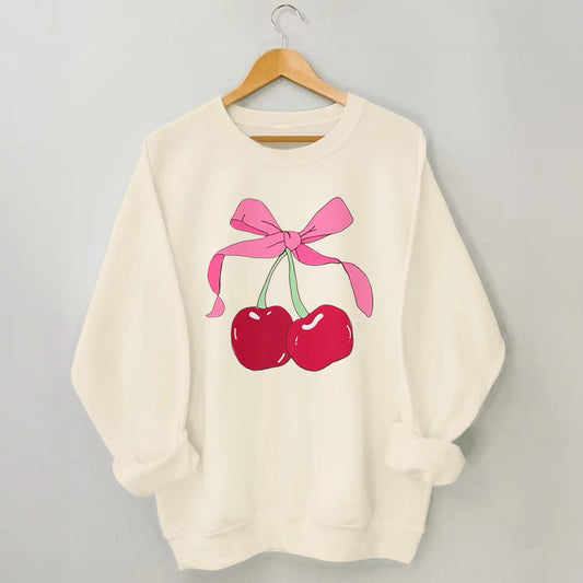 Sweat-shirt grande taille à grosses cerises - Abricot - 3XL - image 0