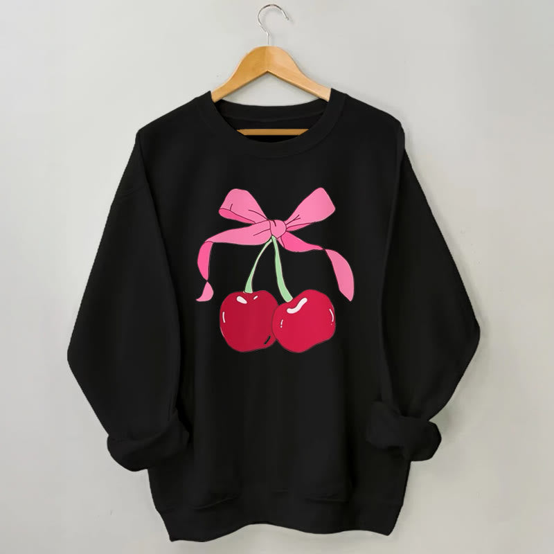 Sweat-shirt grande taille à grosses cerises - Noir - 3XL - image 2