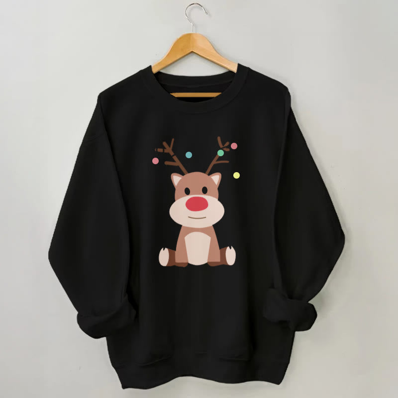 Sweat-shirt élan grande taille - Noir - 3XL - image 3