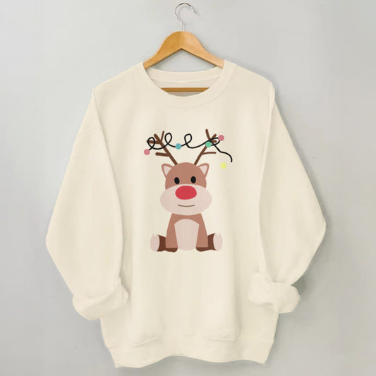 Sweat-shirt élan grande taille - Abricot - 3XL - image 0