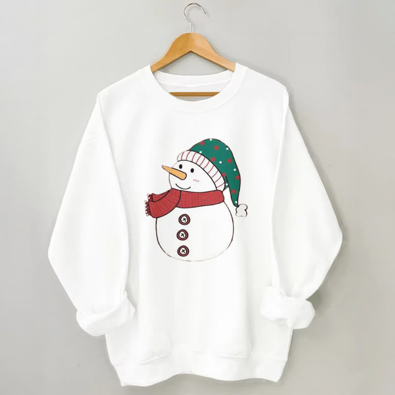 Sweat-shirt bonhomme de neige grande taille - Blanc - 3XL - image 3