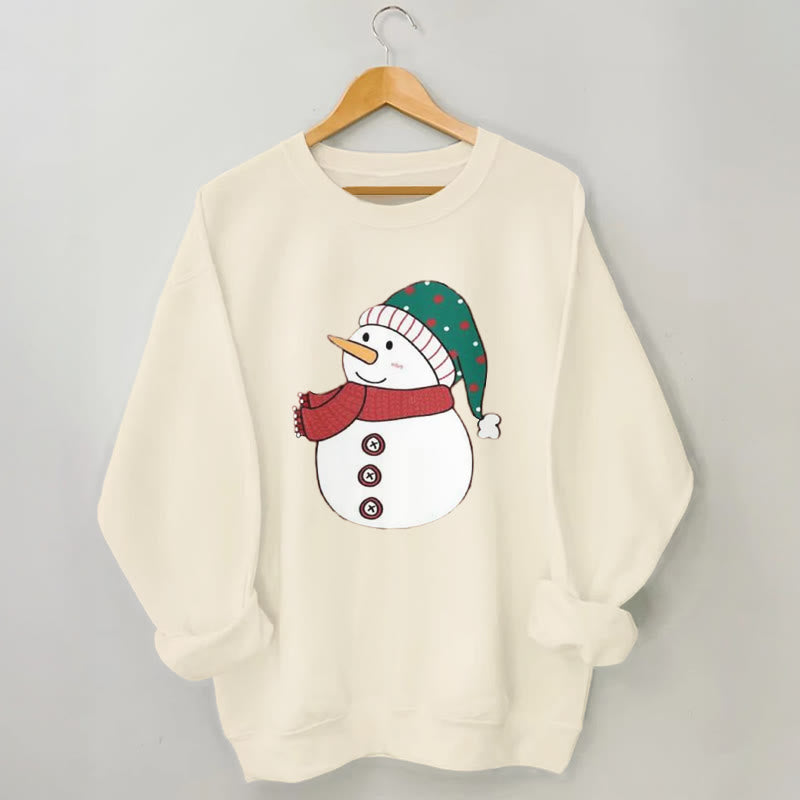 Sweat-shirt bonhomme de neige grande taille - Abricot - 3XL - image 1