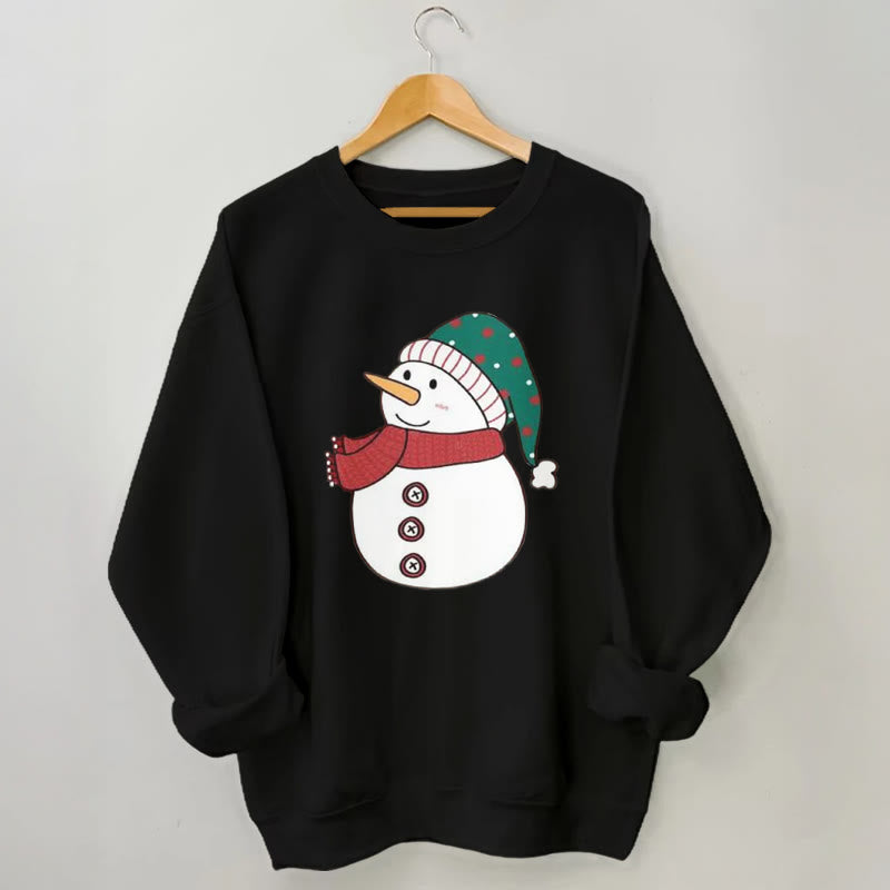 Sweat-shirt bonhomme de neige grande taille - Noir - 3XL - image 3