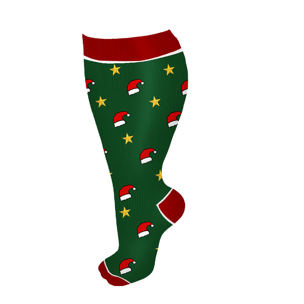 Chaussettes de compression à pois grande taille (3 paires) - Vert foncé - 4XL - image 6