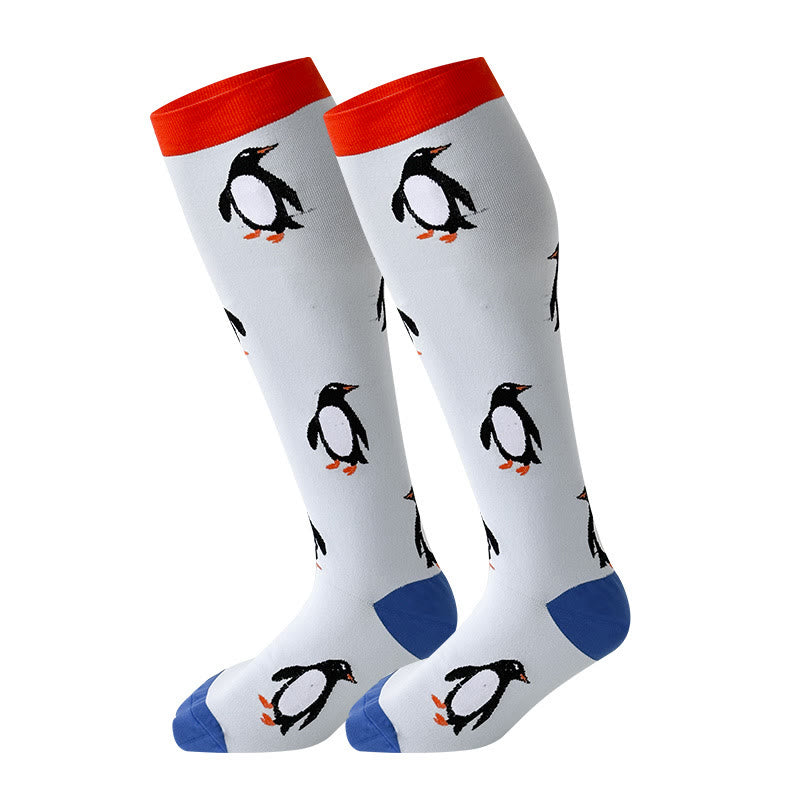 Chaussettes de compression Plusock Grande Taille Pingouin Renard 2XL- 7XL - Manchot - 7XL - image 4