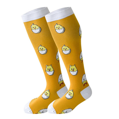 Chaussettes de compression jaunes grande taille 2XL- 7XL (3 paires) - Poulet - 7XL - image 2