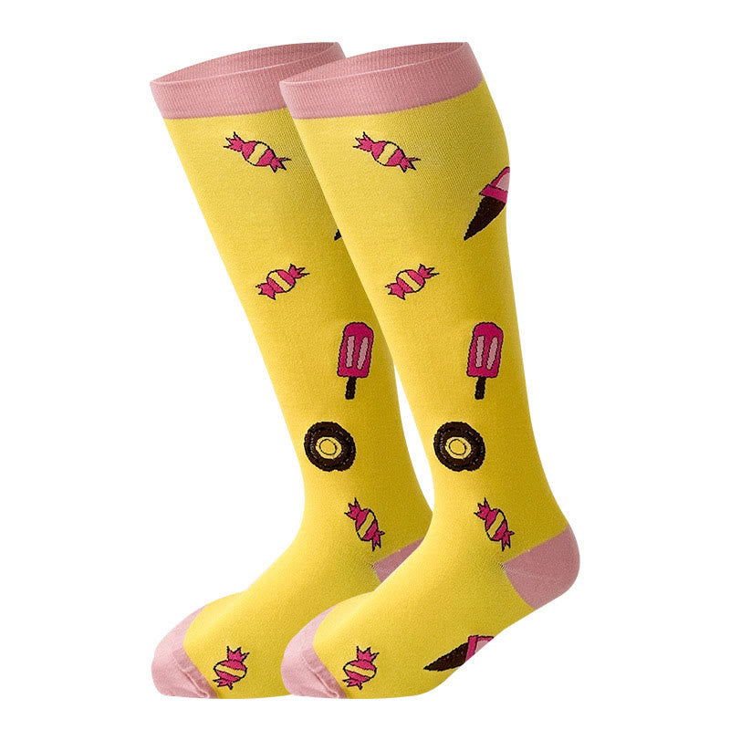 Chaussettes de compression Plusock Plus Size Yellow Series , 2XL à 7XL - Bonbons - 7XL - image 4
