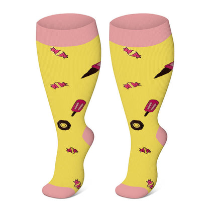 Chaussettes de compression Plusock Plus Size Yellow Series , 2XL à 7XL - image 5