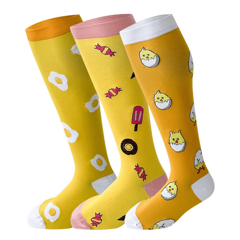 Chaussettes de compression Plusock Plus Size Yellow Series , 2XL à 7XL - image 1