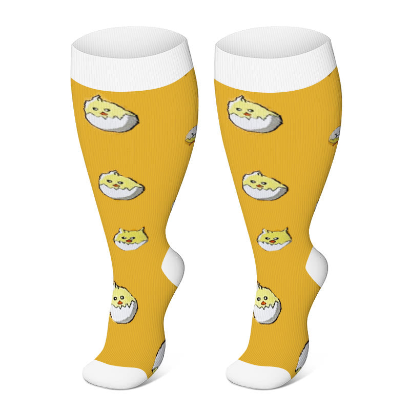 Chaussettes de compression Plusock Plus Size Yellow Series 2XL-7XL (3 paires) - image 7
