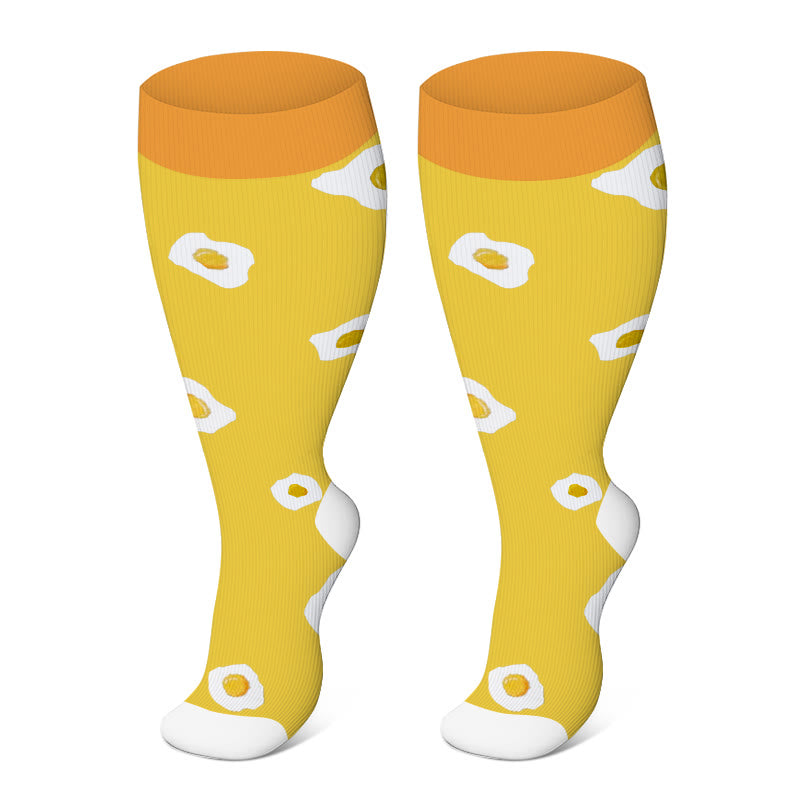 Chaussettes de compression Plusock Plus Size Yellow Series , 2XL à 7XL - image 6