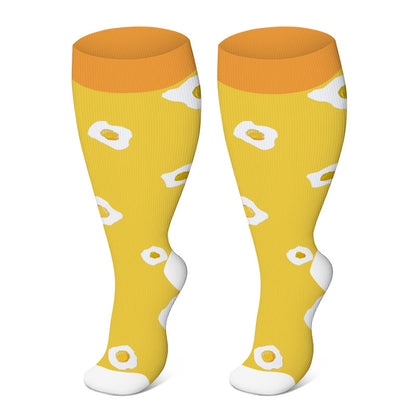 Chaussettes de compression Plusock Plus Size Yellow Series , 2XL à 7XL - image 6
