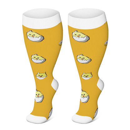 Chaussettes de compression Plusock Plus Size Yellow Series , 2XL à 7XL - image 7