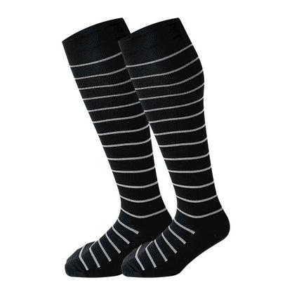 Chaussettes de compression à motif losange grandes tailles 2XL à 7XL - Rayures - 7XL - image 2