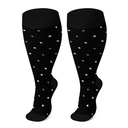 Chaussettes de compression à motif losange grandes tailles 2XL à 7XL - image 4