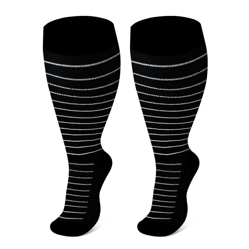 Chaussettes de compression à motif losange grandes tailles 2XL à 7XL - image 6
