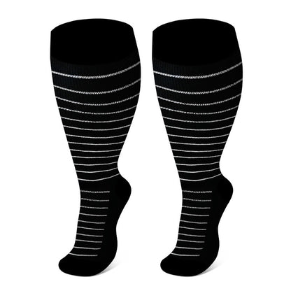 Chaussettes de compression à motif losange grandes tailles 2XL à 7XL - image 6