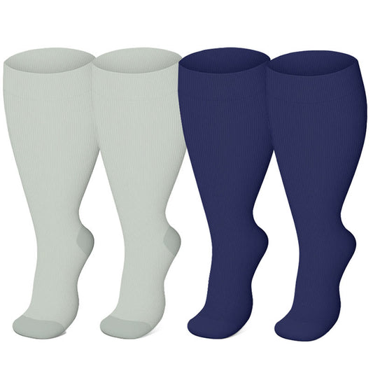 Chaussettes de compression vertes haricot grande taille 2XL-7XL