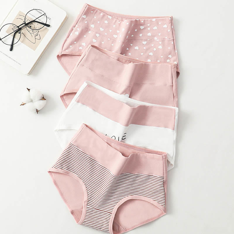 Culottes roses grande taille avec cœur (lot de 5)