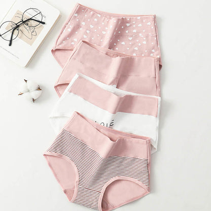 Culottes roses grande taille avec cœur (lot de 5)