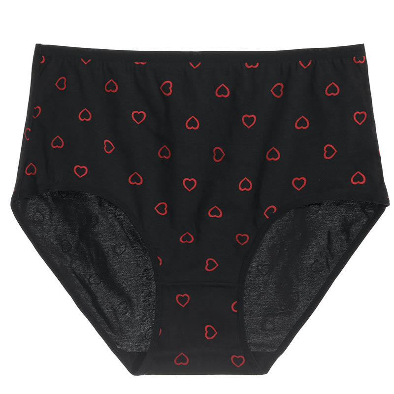 Culottes Red Heart (paquets de 3) - Noir - 5XL - image 1