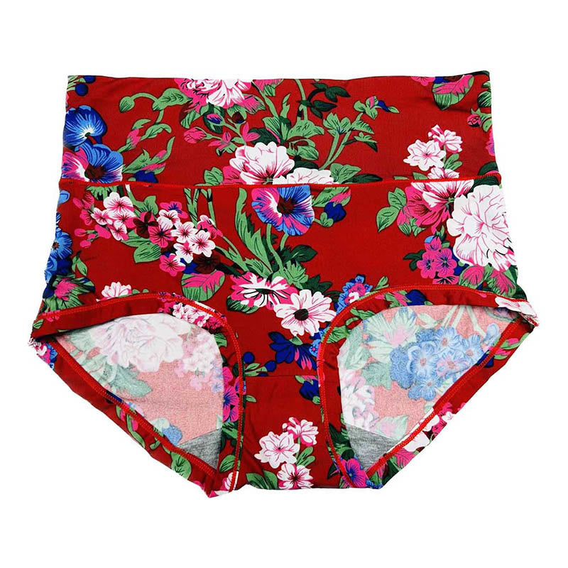 Culottes à grosses fleurs (paquets de 4) - Rouge - XL - image 1