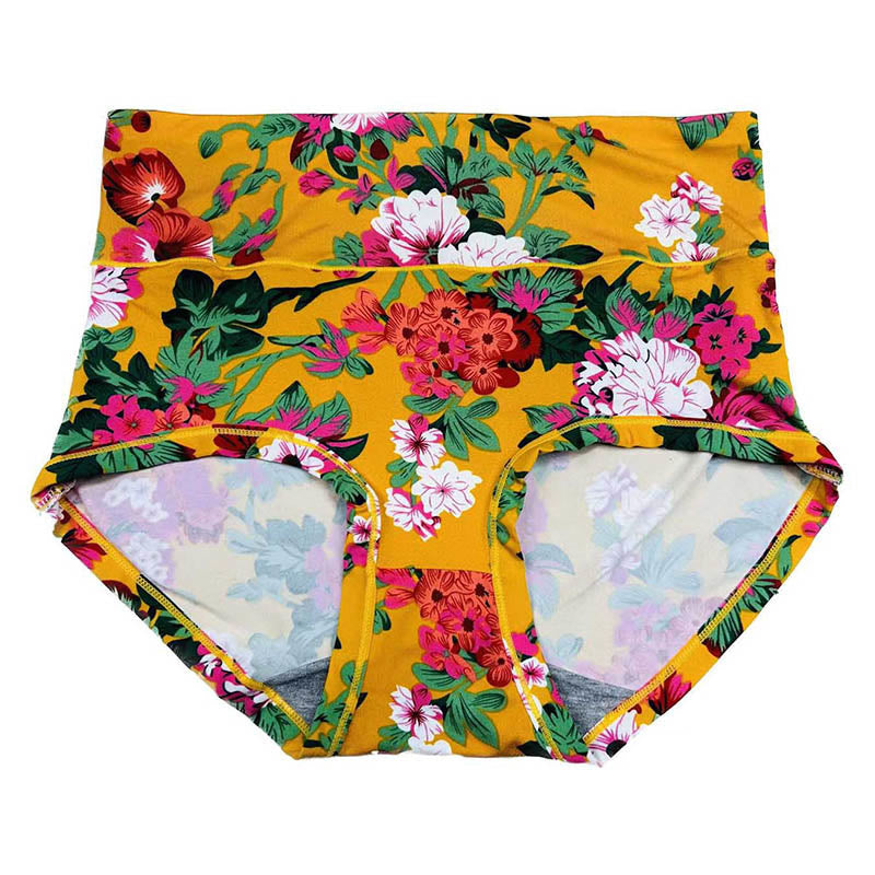 Culottes à grosses fleurs (paquets de 4) - Jaune - XL - image 2