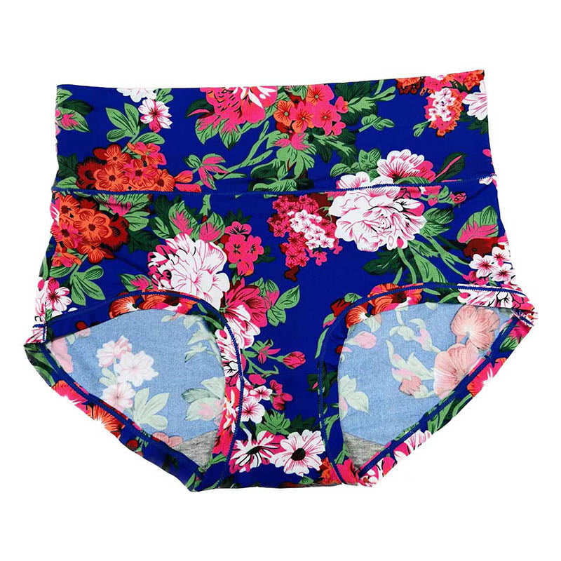 Culottes à grosses fleurs (paquets de 4) - Bleu - XL - image 3