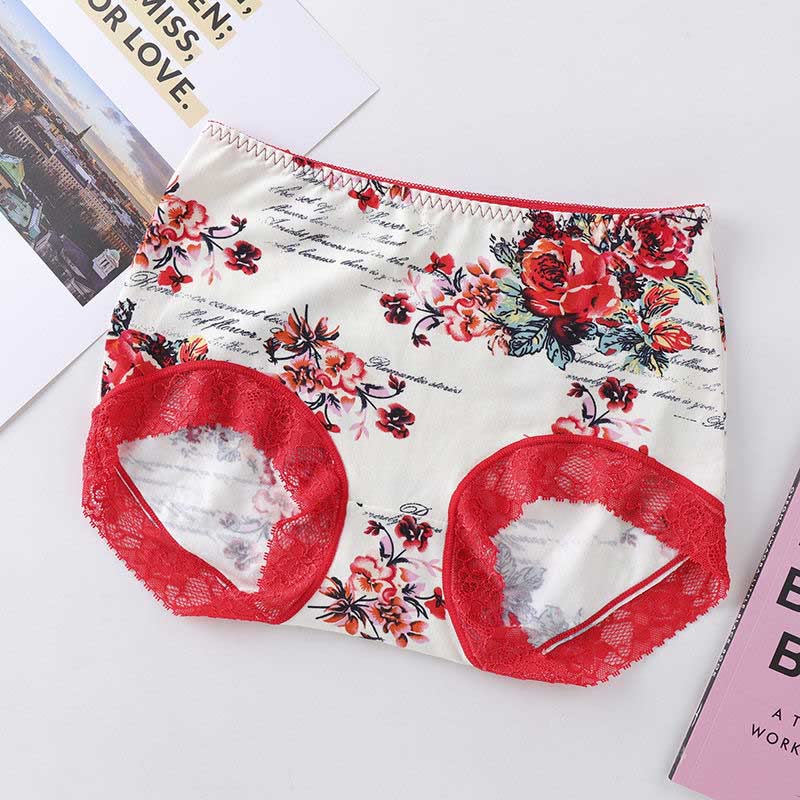 Culottes en dentelle grande taille (lot de 4) - Rouge - XL - image 16