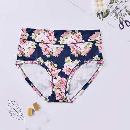 Culottes à fleurs douces (paquets de 4) - Bleu marine - 4XL - image 8