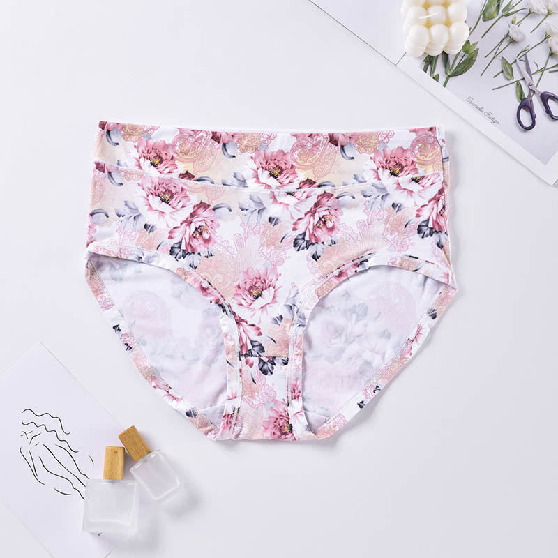 Culottes à fleurs douces (paquets de 4) - Blanc - 4XL - image 6