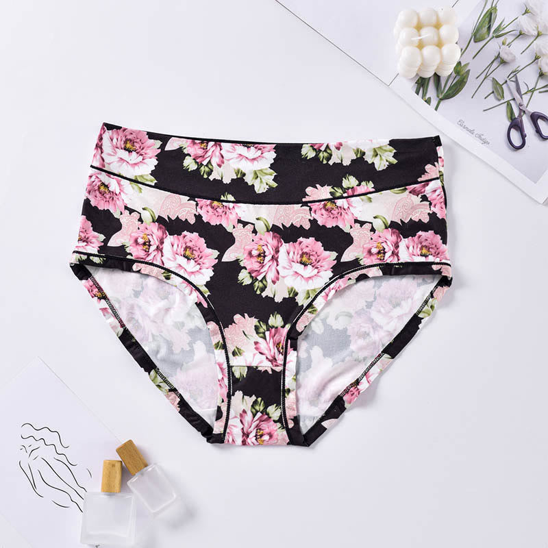 Culottes à fleurs douces (paquets de 4) - Noir - 4XL - image 9