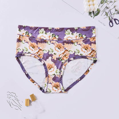 Culottes à fleurs douces grande taille (lot de 4) - Violet clair - 4XL - image 12