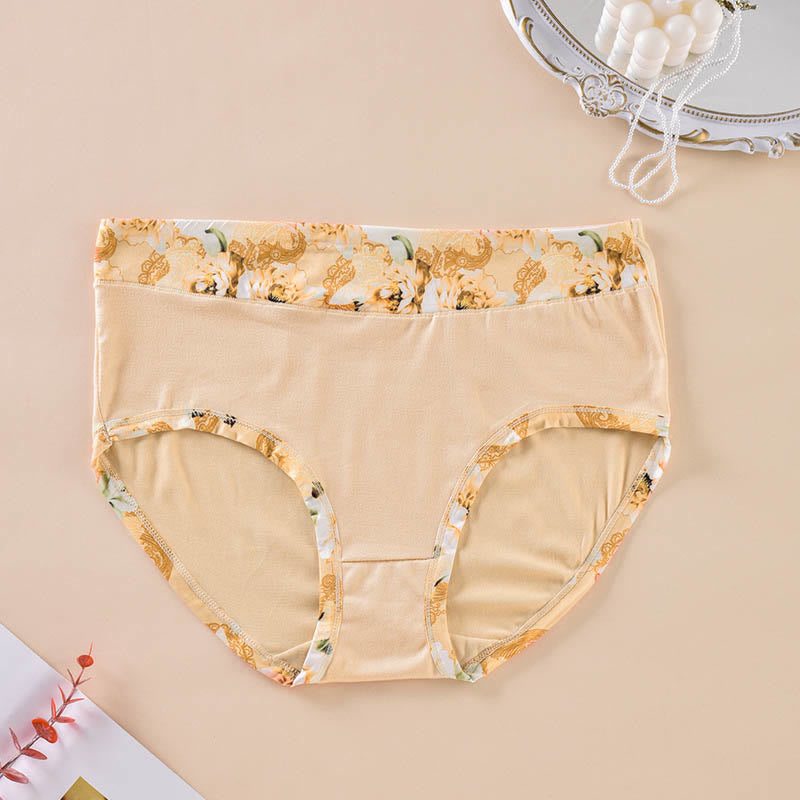 Culotte unie à imprimé floral (paquet de 6) - Nu - 4XL - image 6