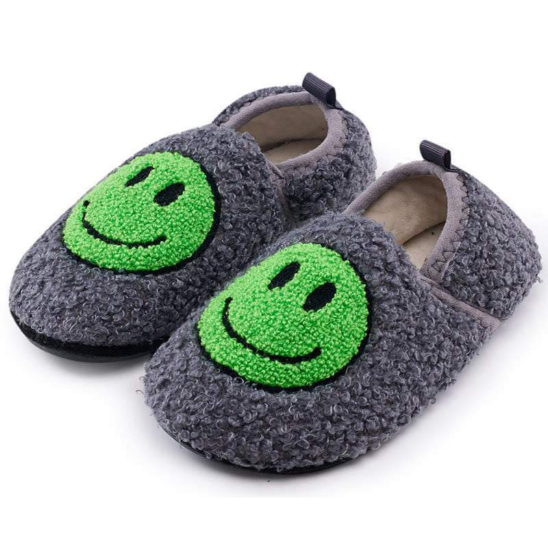 Chaussons mignons grande taille avec visage souriant - Gris - EU50-51 (US15-16) - image 4