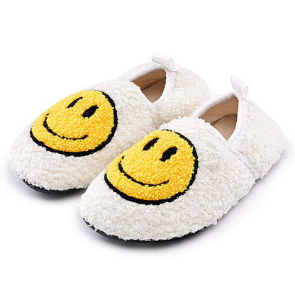 Chaussons mignons grande taille avec visage souriant - Blanc - EU50-51 (US15-16) - image 2