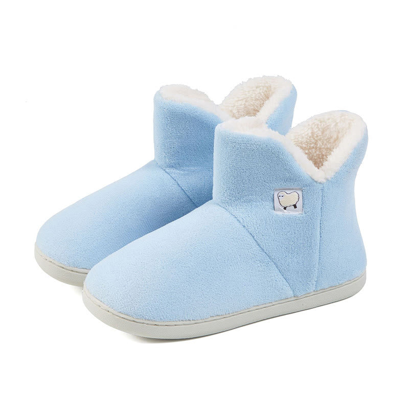 Chaussons épais montants grande taille - Bleu clair - EU44-45 (US13-14) - image 3