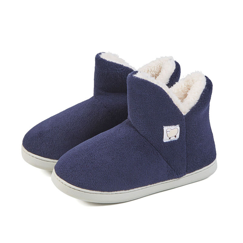 Chaussons épais montants grande taille - Bleu marine - EU44-45 (US13-14) - image 6