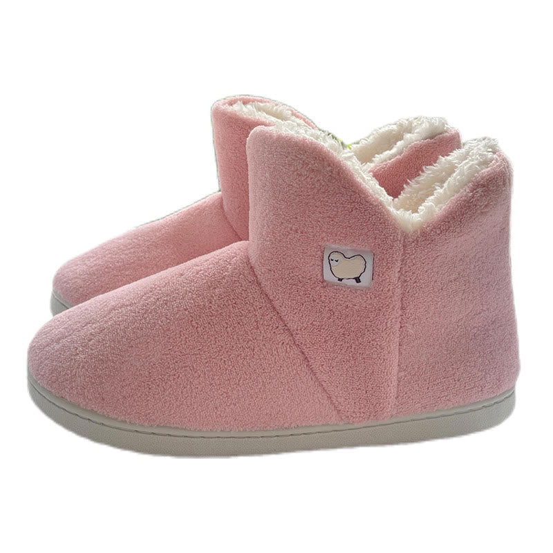 Chaussons épais montants grande taille - Rose - EU44-45 (US13-14) - image 4