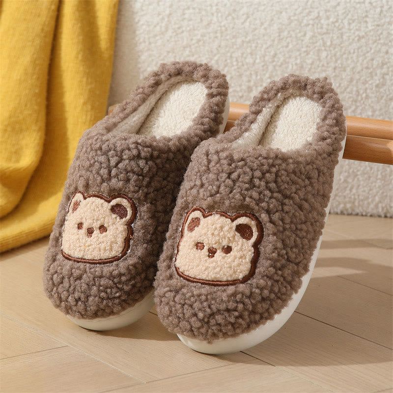 Chaussons ours de dessin animé grande taille - Café - EU43-44 (US9-10) - image 10