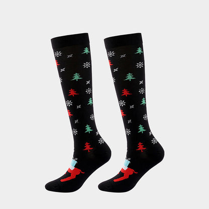 Chaussettes de compression à motifs de Noël (6 paires) - image 5