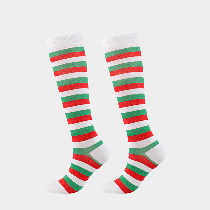 Chaussettes de compression à motifs de Noël (6 paires) - image 2