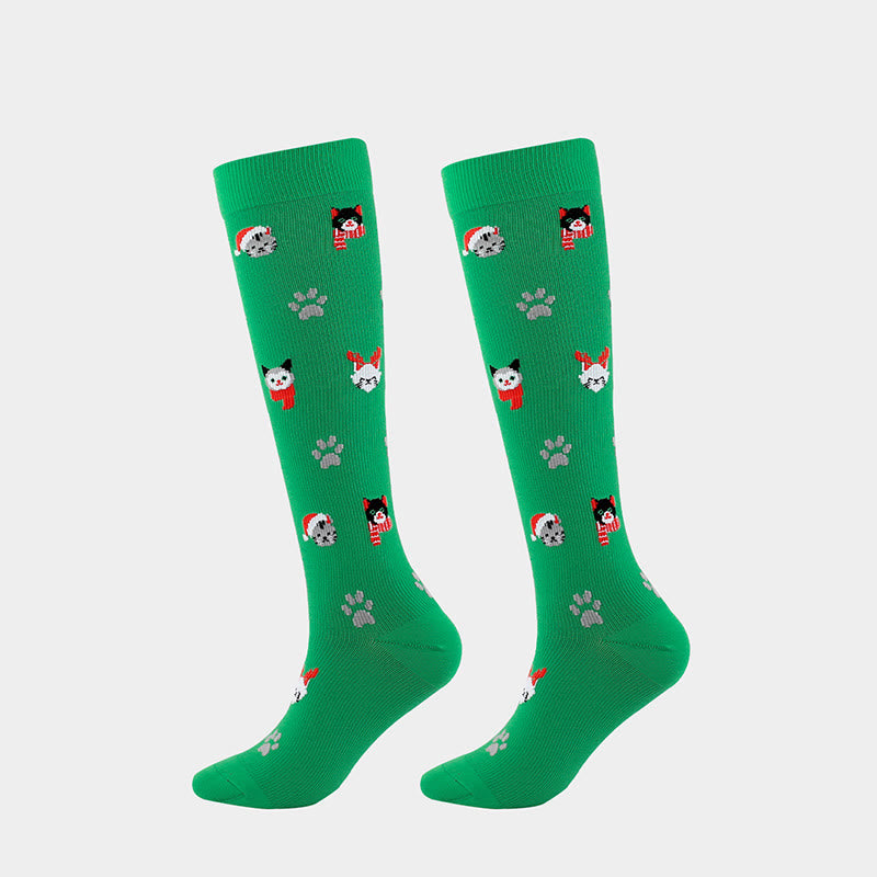 Chaussettes de compression pour chiens et chats de Noël (4 paires) - image 3