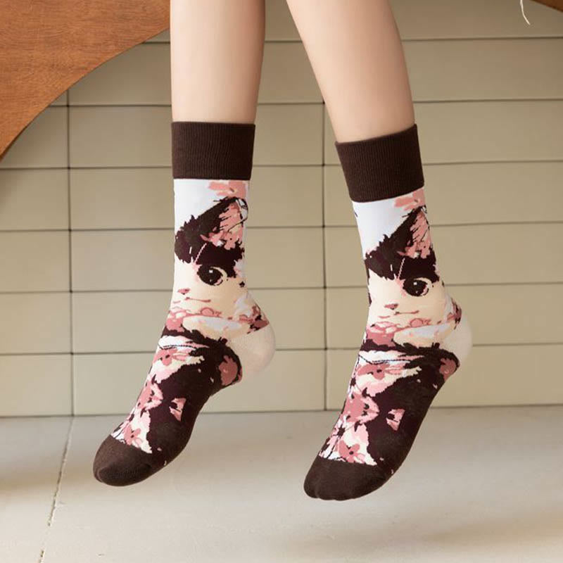 Chaussettes courtes à motifs d'animaux de dessin animé (6 paires) - image 3